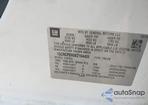 2014 Chevrolet Silverado 1500 Work Truck 1Wt z USA, uszkodzony, nr VIN 1GCRCPEH0EZ184428